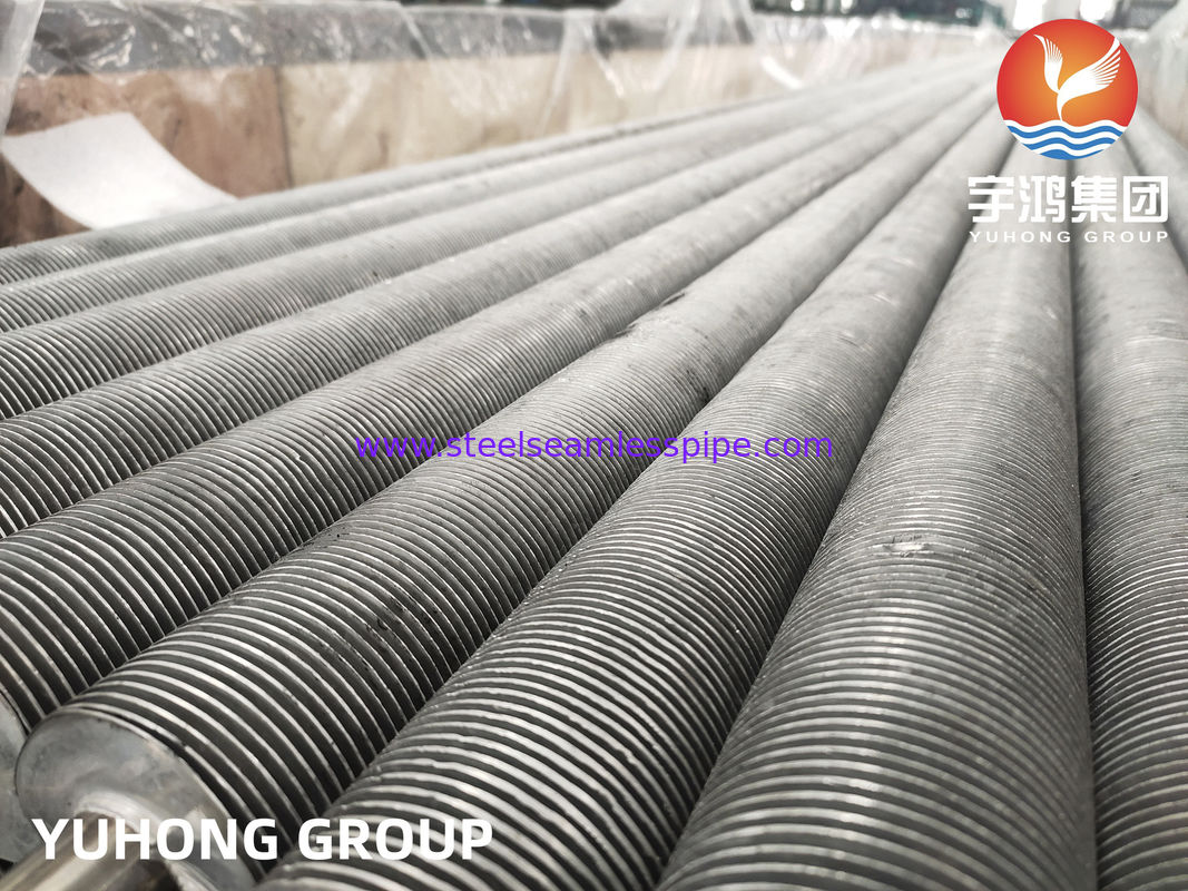 ASME SA249 TP304 건조 오븐 열 교환용 알루미늄 추출형 T형 핀 튜브 둥근 모양