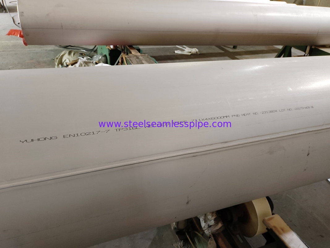 TP316L DSAW 파이프 EN 1.4404 폐수 처리 시설용 ASTM A358 표준