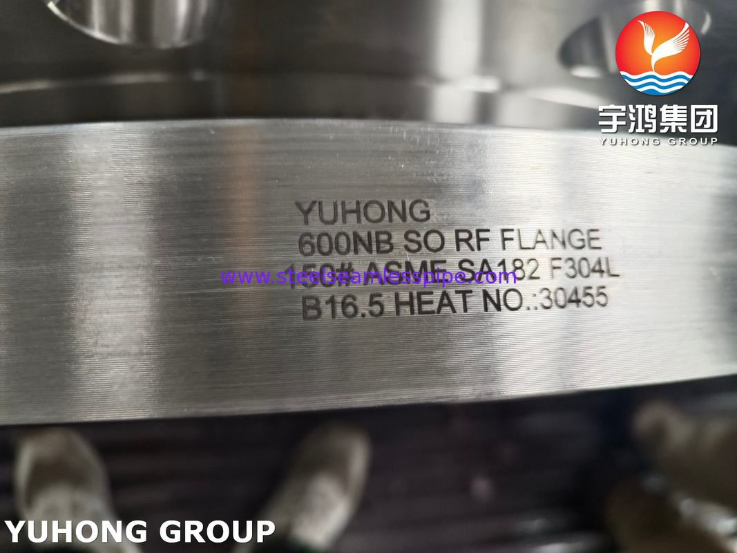 ASME SA182 F304L 스테인리스 스틸 가조 플랜지 슬라이드 ON SO 상승 RF B16.5