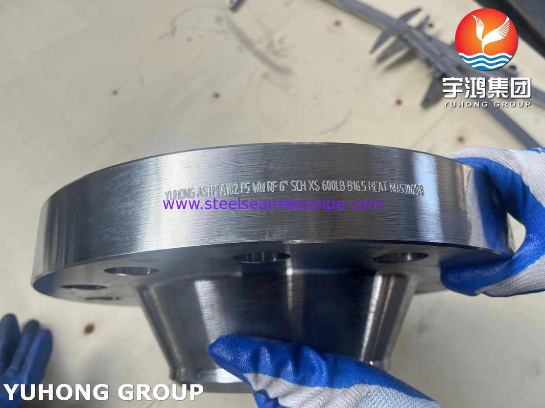ASTM A182 F5 오리피스 웨일드 넥 RF 플랜지 B16.5 탁월한 고온을 위해
