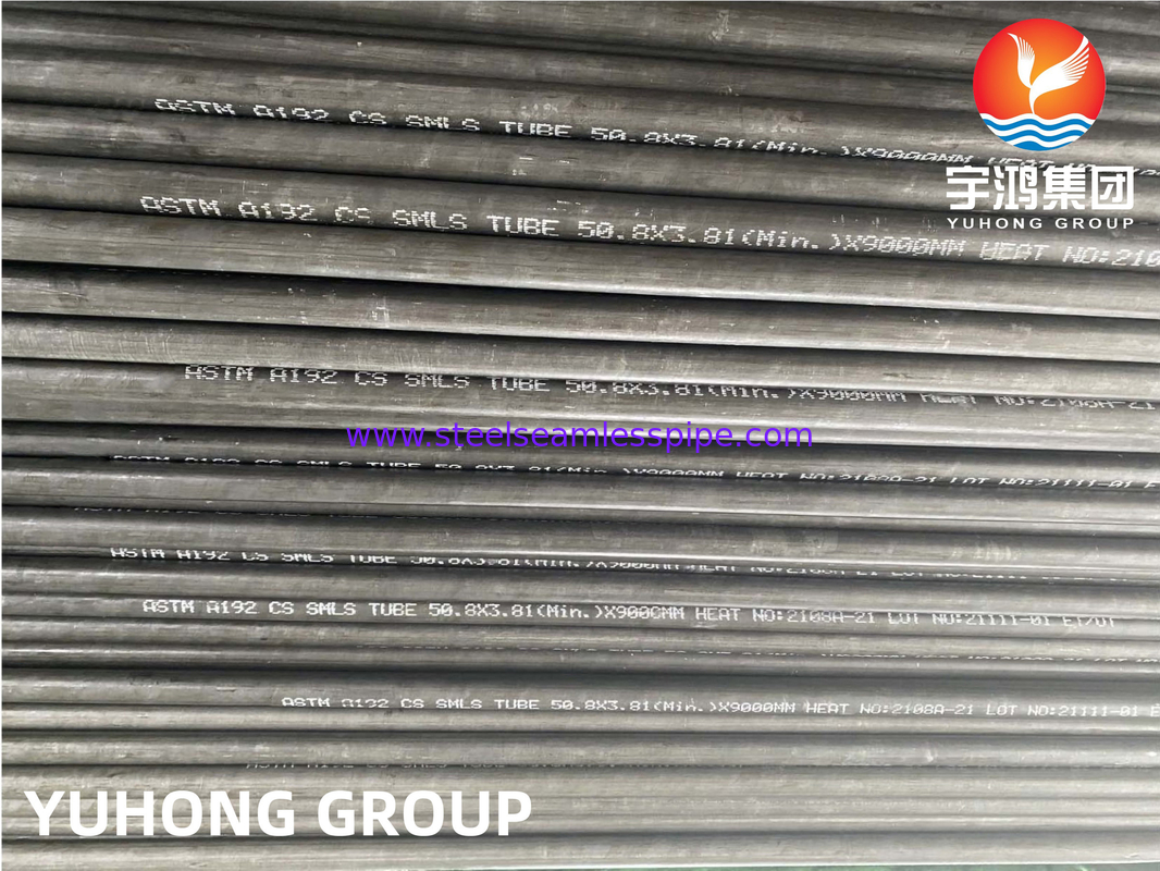 탄소 강철 꿰매지 않는 튜브 ASTM A192 ASME SA192 최소 벽 두께 고압 서비스 보일러 오븐