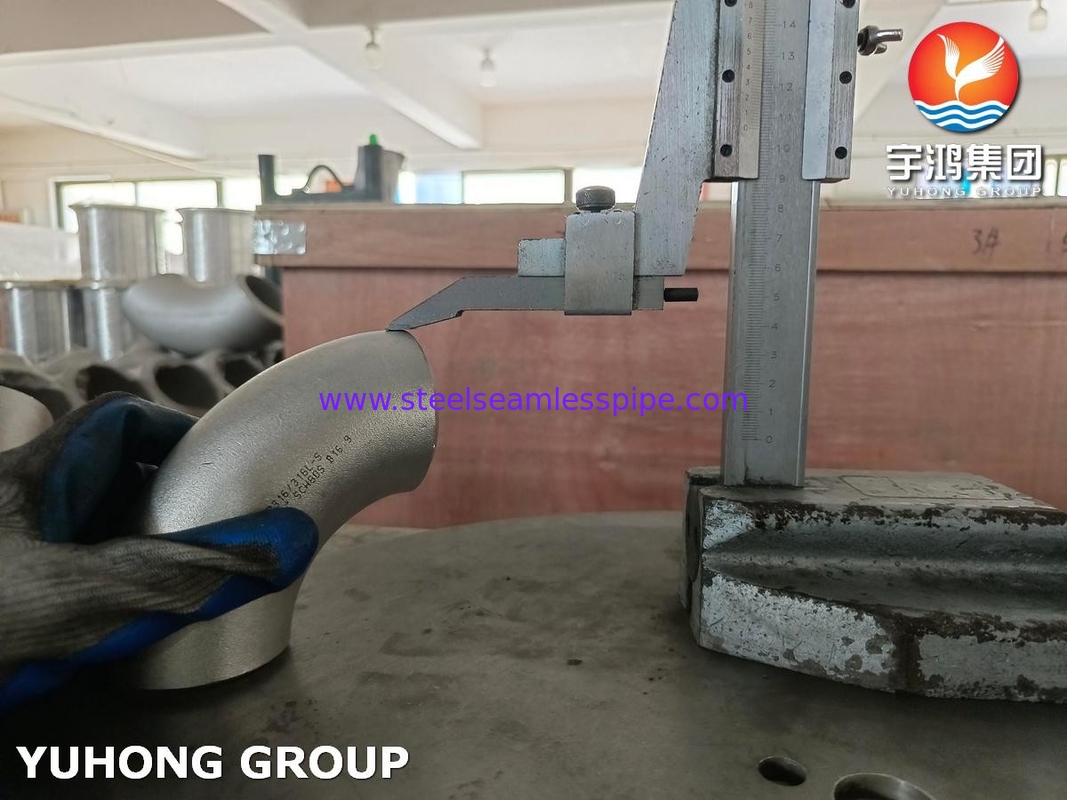 ASTM A403 / ASME SA403 WP316 / WP316L 스테인리스 스틸 무선 부트 웰드 피팅 90도 팔꿈치 B16.9