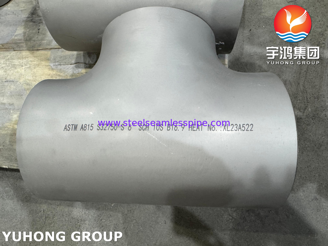 ASME B16.9 슈퍼 듀플렉스 2507 피팅 ASTM A815 WPS32750 BW 슈퍼 듀플렉스 티