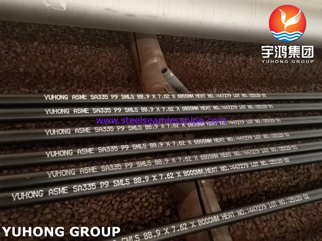 ASTM A335 P9 고온용 페리틱 합금 철강 파이프 88.9MM X 7.62MM