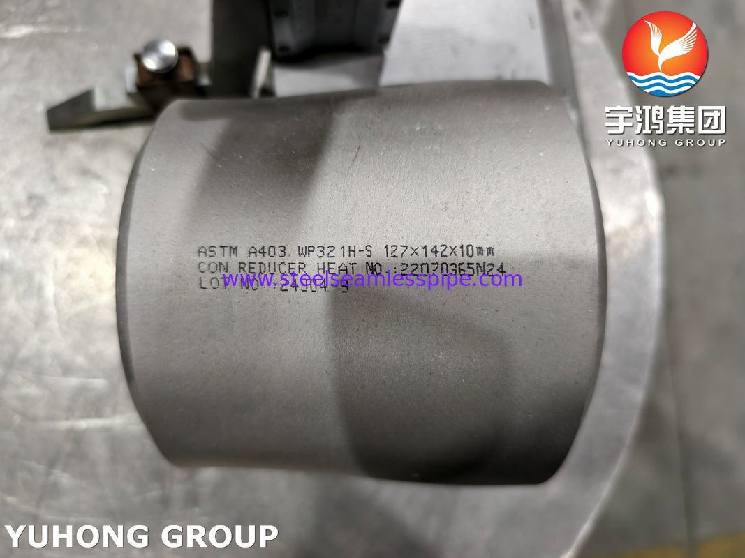ASTM A403 WP321H / 1.4878 스테인리스 스틸 동심 레듀서 ASME B16.9 파이프 피팅