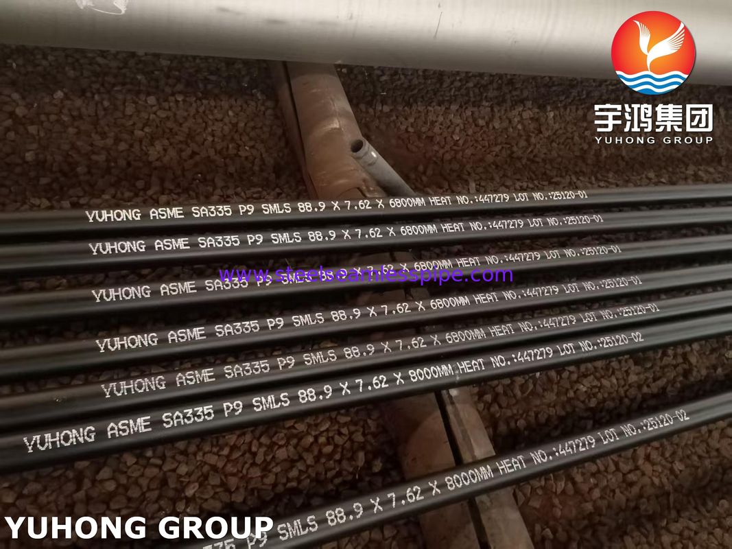 ASTM A335 P9 합금 강철 꿰매지 않는 파이프 SCH40 / SCH80 고온 서비스