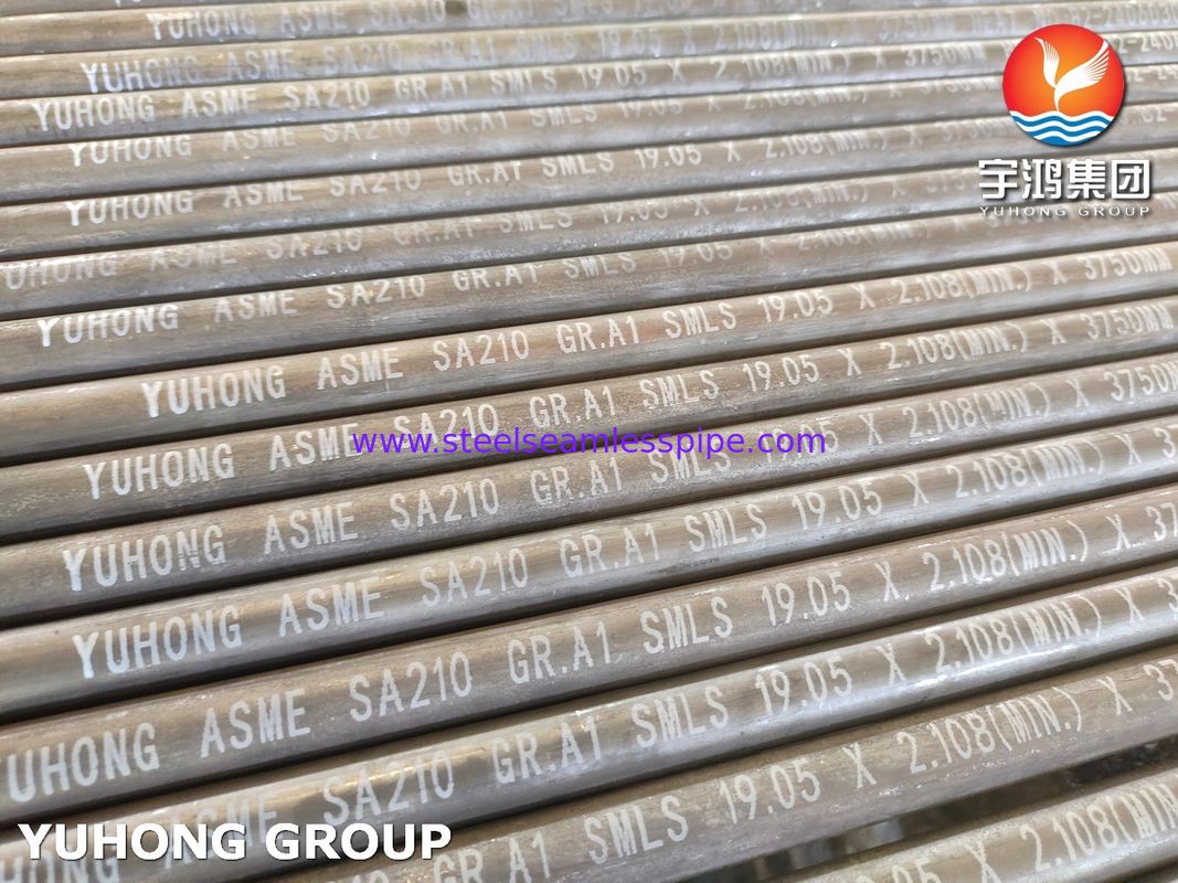 보일러용 ASTM A210 Gr. A1 이음매 없는 중간 탄소강 튜브 (최소 벽)