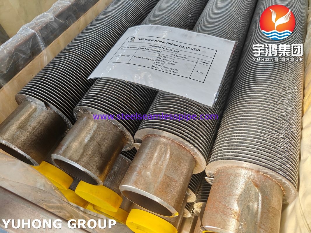 ASME SA335 P22 합금 강철 꿰매지 않는 파이프 HFW HRSG 시스템을 위한 고체 핀 파이프