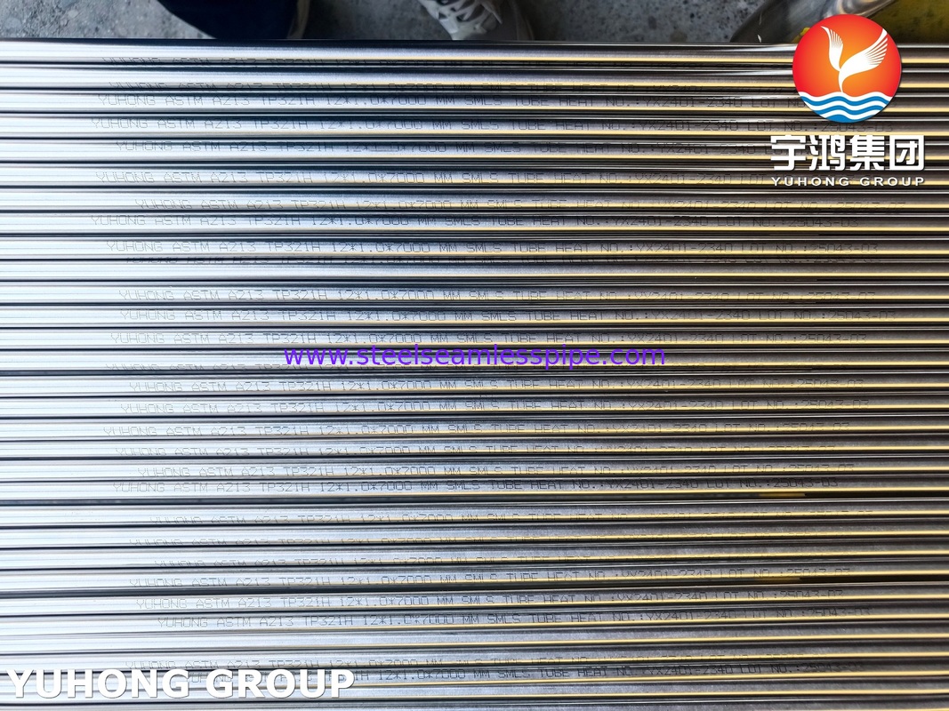 ASTM A213 TP312H 스테인리스 스틸 무선 튜브 열 교환기에 사용되는 밝은 연금 표면