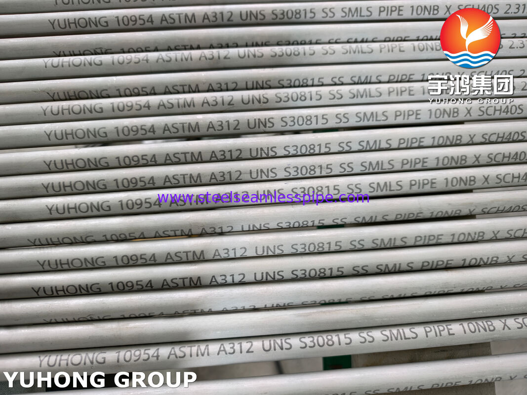 ASTM A312 UNS S30815 이음매 없는 강관, 고온 및 산화 방지, 열교환기 및 용광로 적용