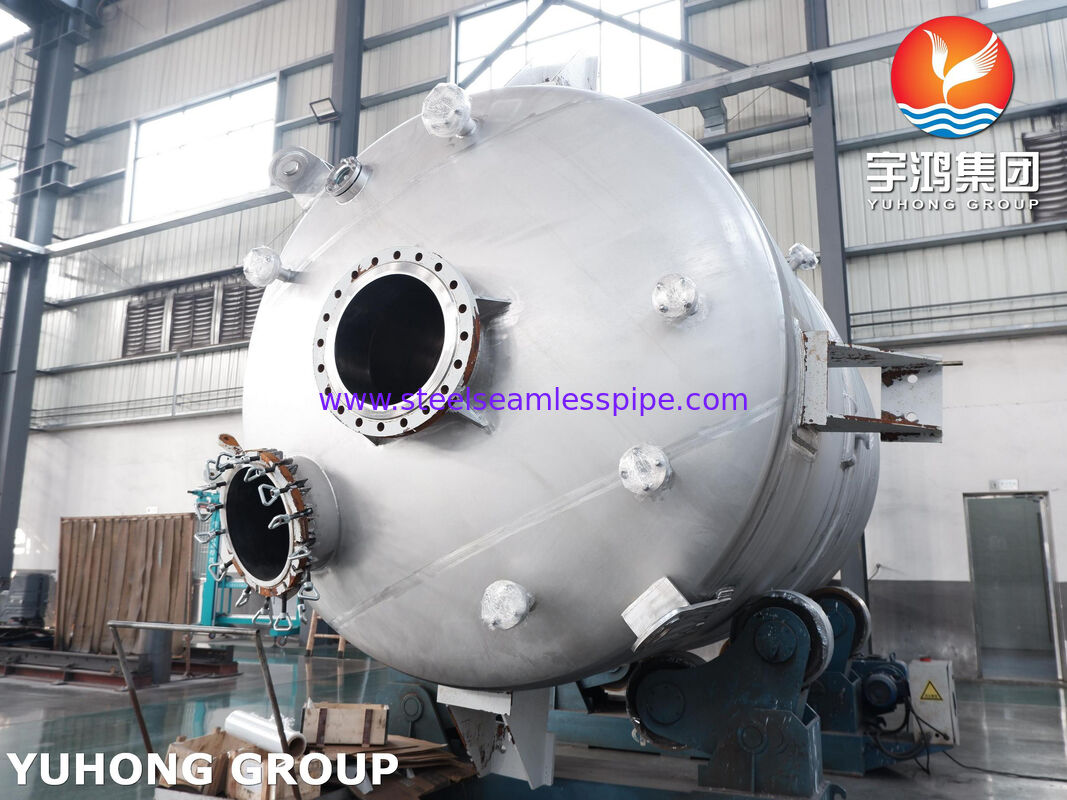 교반기가 있는 SA516 Gr.70 탄소강 ASME U 스탬프 인증 재킷 반응기 용기