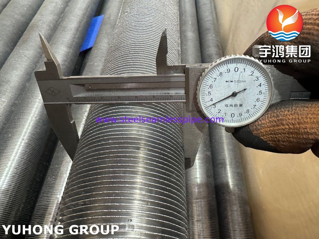 엑스트루레이드 핀드 튜브 - 열 교환기용 ASTM A179 탄소 강철 기반 / 알루미늄 1060 핀