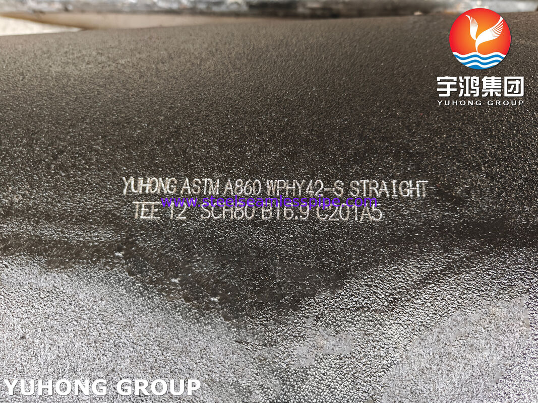 ASTM A860 WPHY42-S Equal Tee 고압 파이프라인 시스템용 고강성 철기 부트 용접 장치