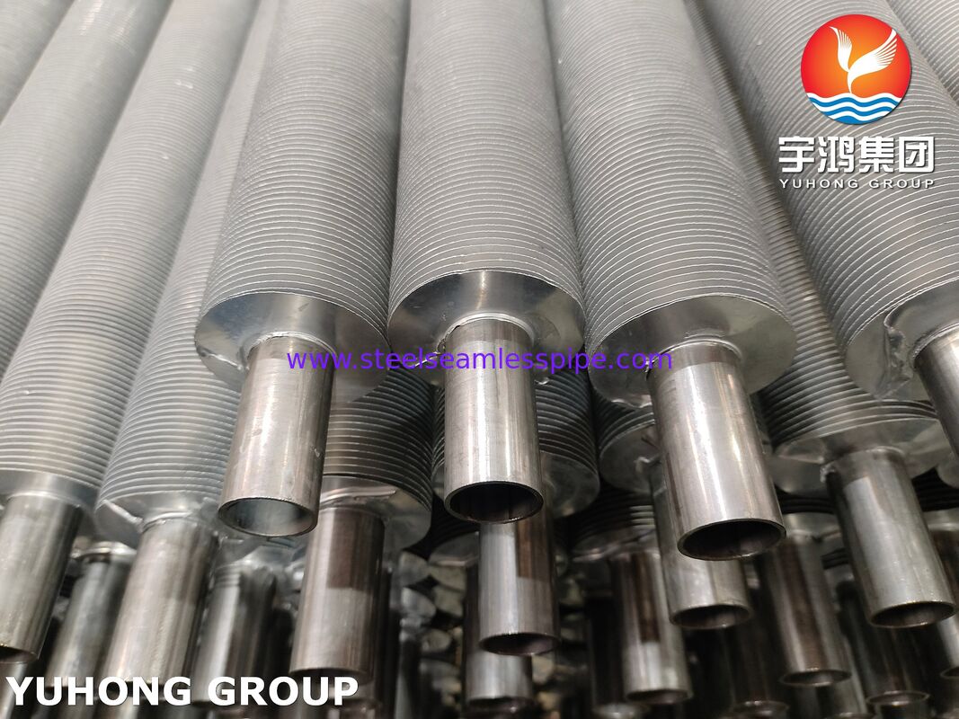 EN 10217-7 1.4301 공기 냉각기 열 회수용 압축 핀 튜브