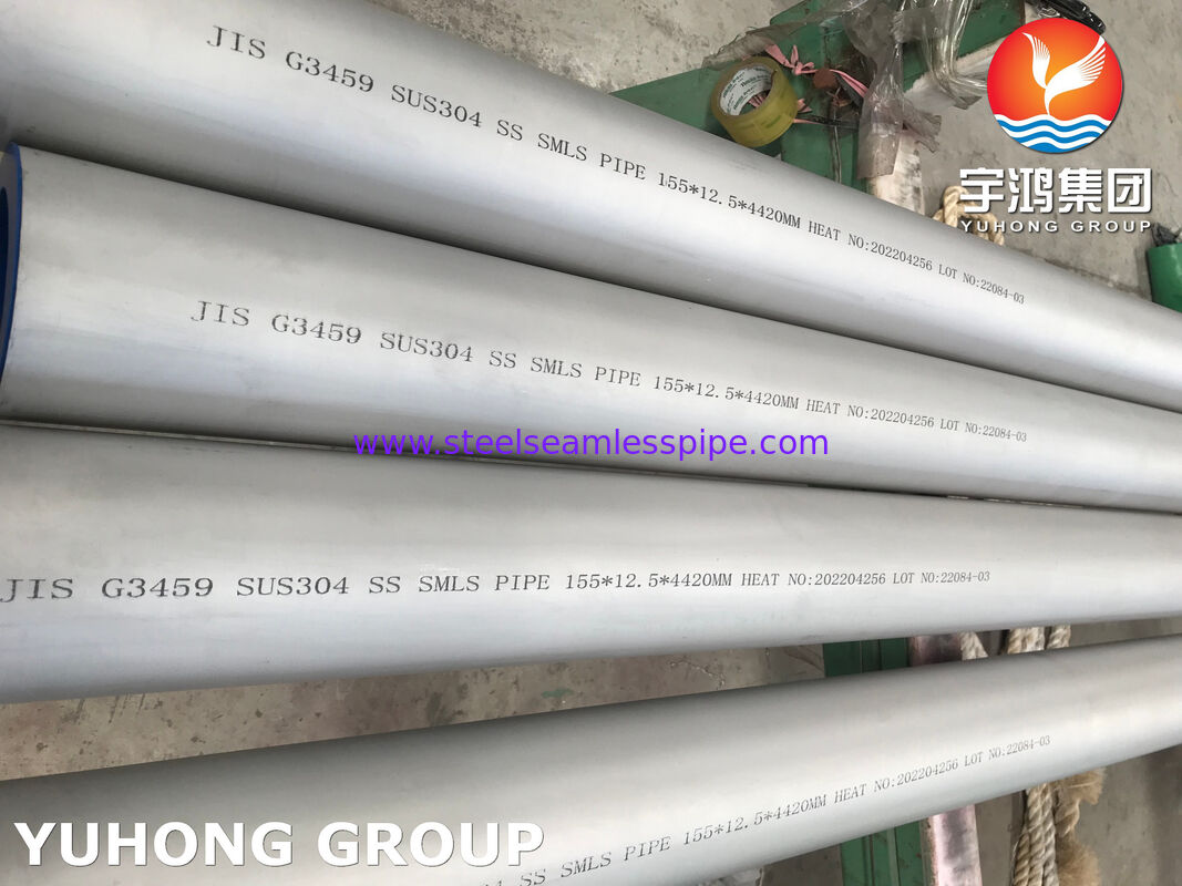 스테인리스 스틸 톱니 없는 파이프 JIS G3459 SUS304 일반 부식 용품용 홀로 바