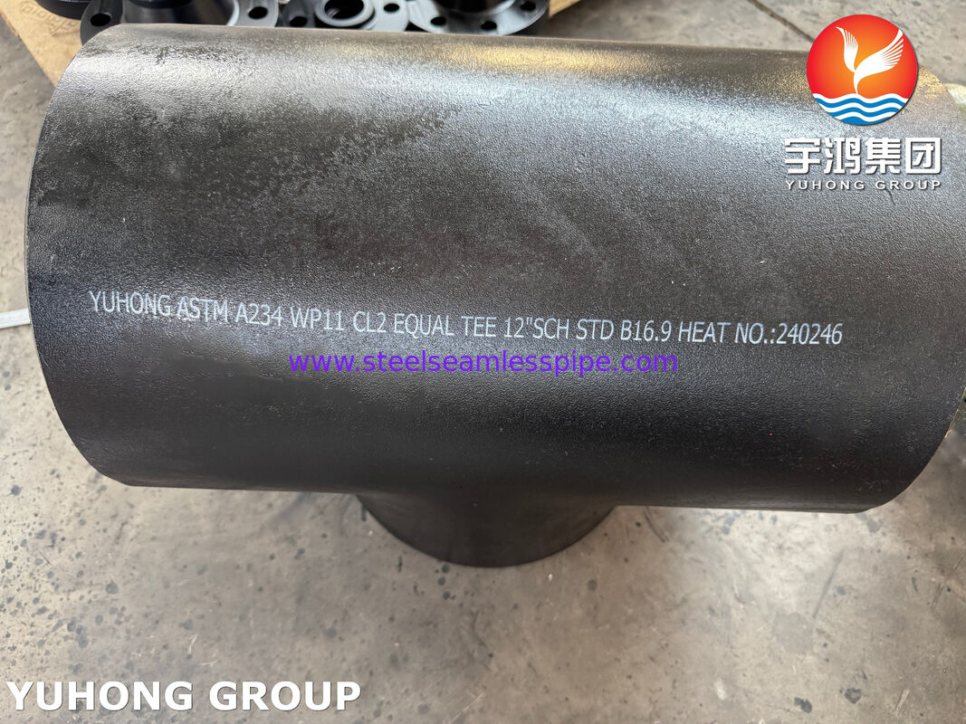 ASTM A234 WP11 CL2 합금강 동등 티 CrMo 합금강 맞대기 용접 파이프 피팅 B16.9