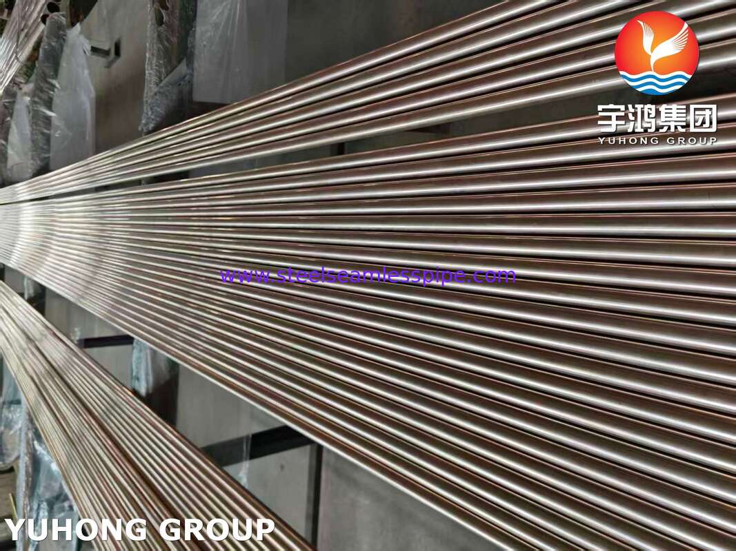 구리 합금 튜브 아드미라티 튜브 ASME SB111 C70600 O61 SMLS 19.05X1.65X8000MM 열 교환기 바다 물 장비 응용