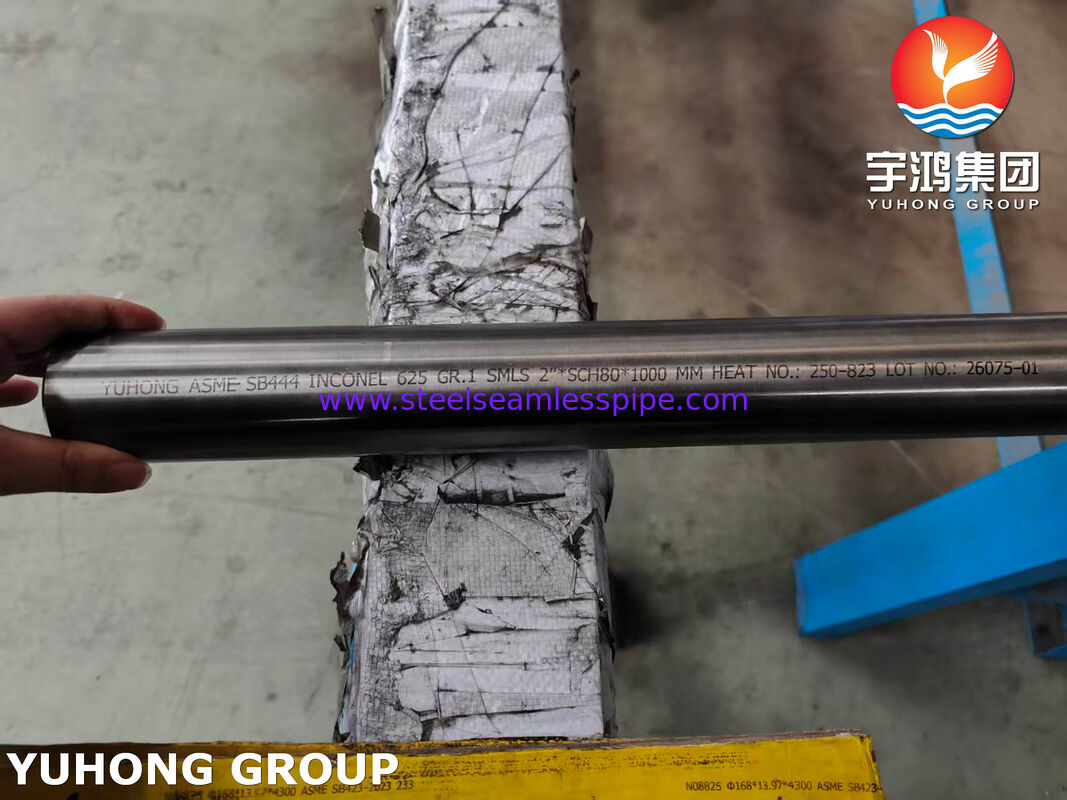 니켈 합금 파이프 ASME SB444 인코넬 625 GR.1 매듭 없는 2'*SCH80*1000MM 보일러 및 압력 용기