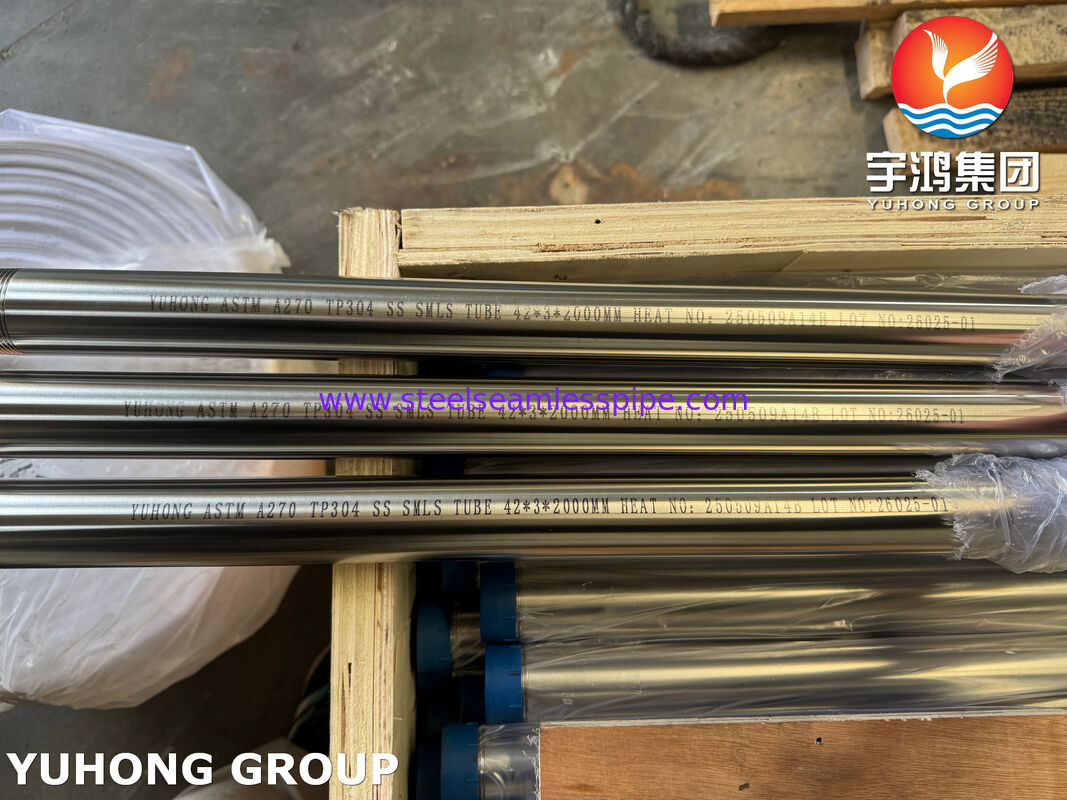 ASTM A270 3A TP304 식용용 스테인리스 스틸 무선 위생관
