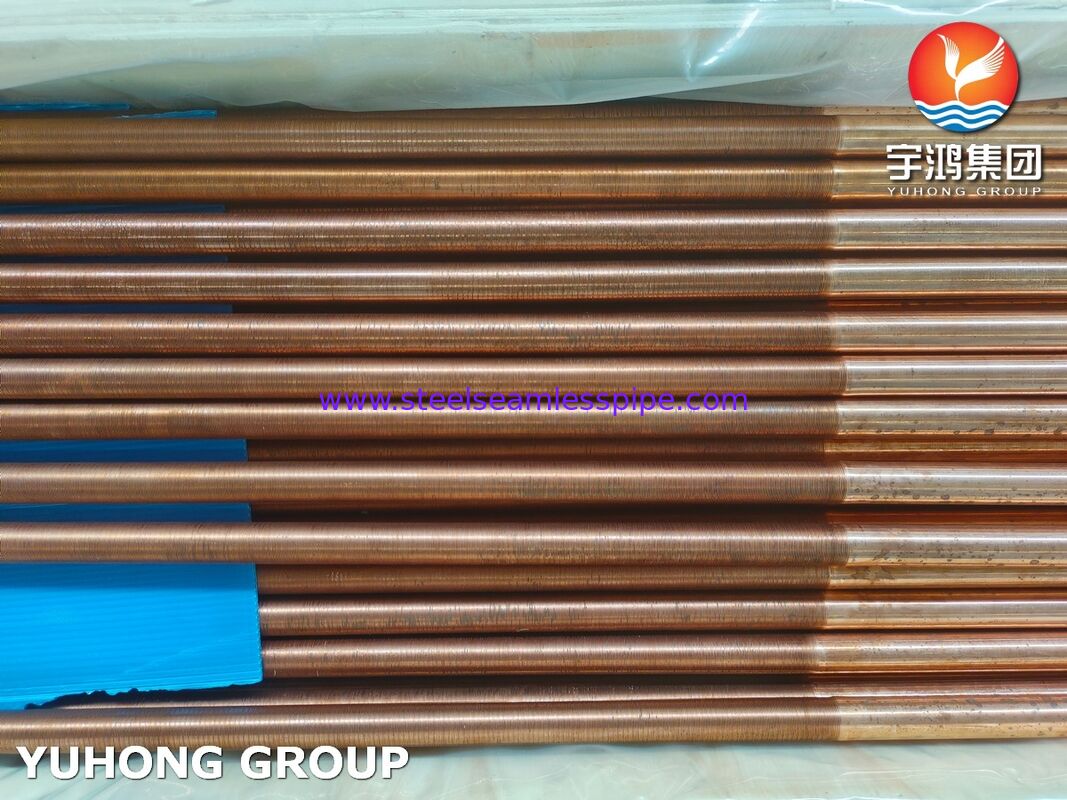 ASTM B111 C12200 열 교환기 콘덴서용 포스퍼스 디옥시디스 된 구리 매듭 없는 튜브