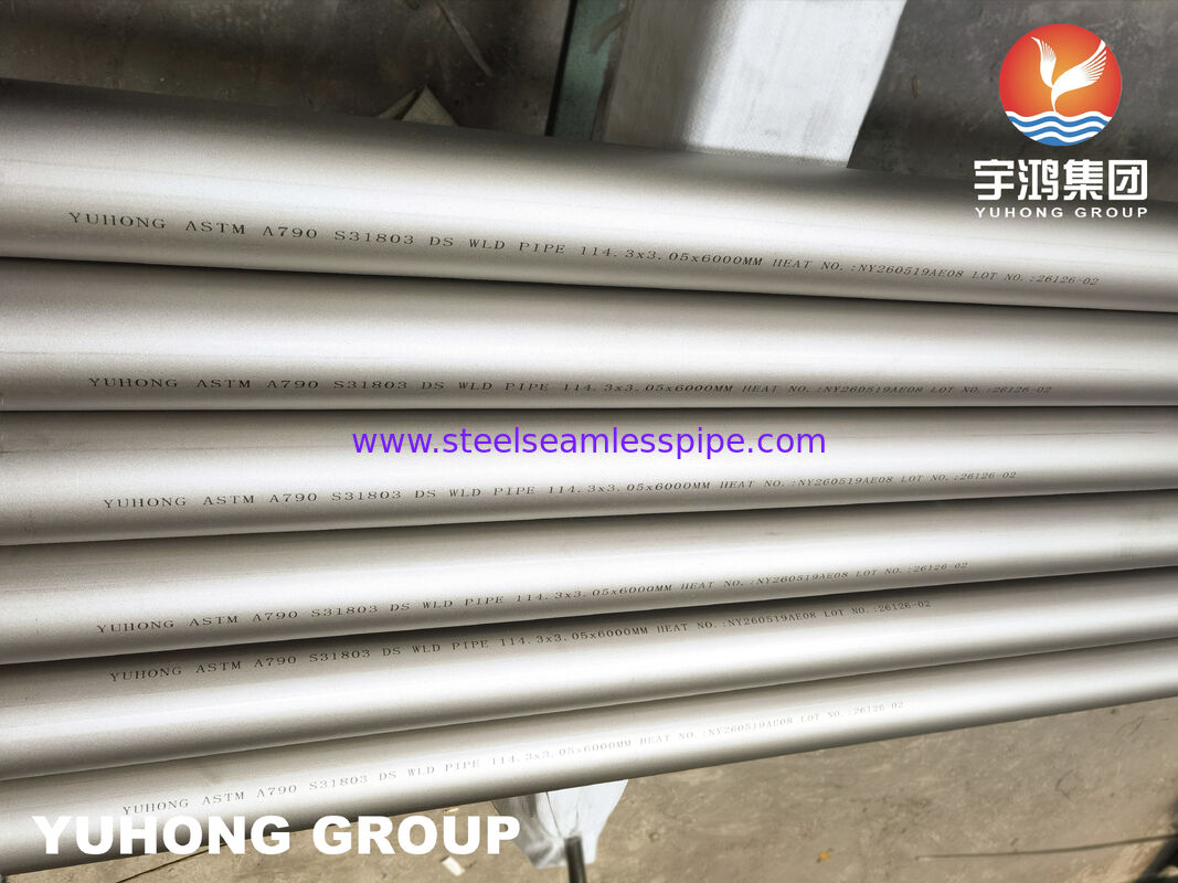 ASTM A790 UNS S31803 부속 스테인레스 스틸 용 용접 파이프