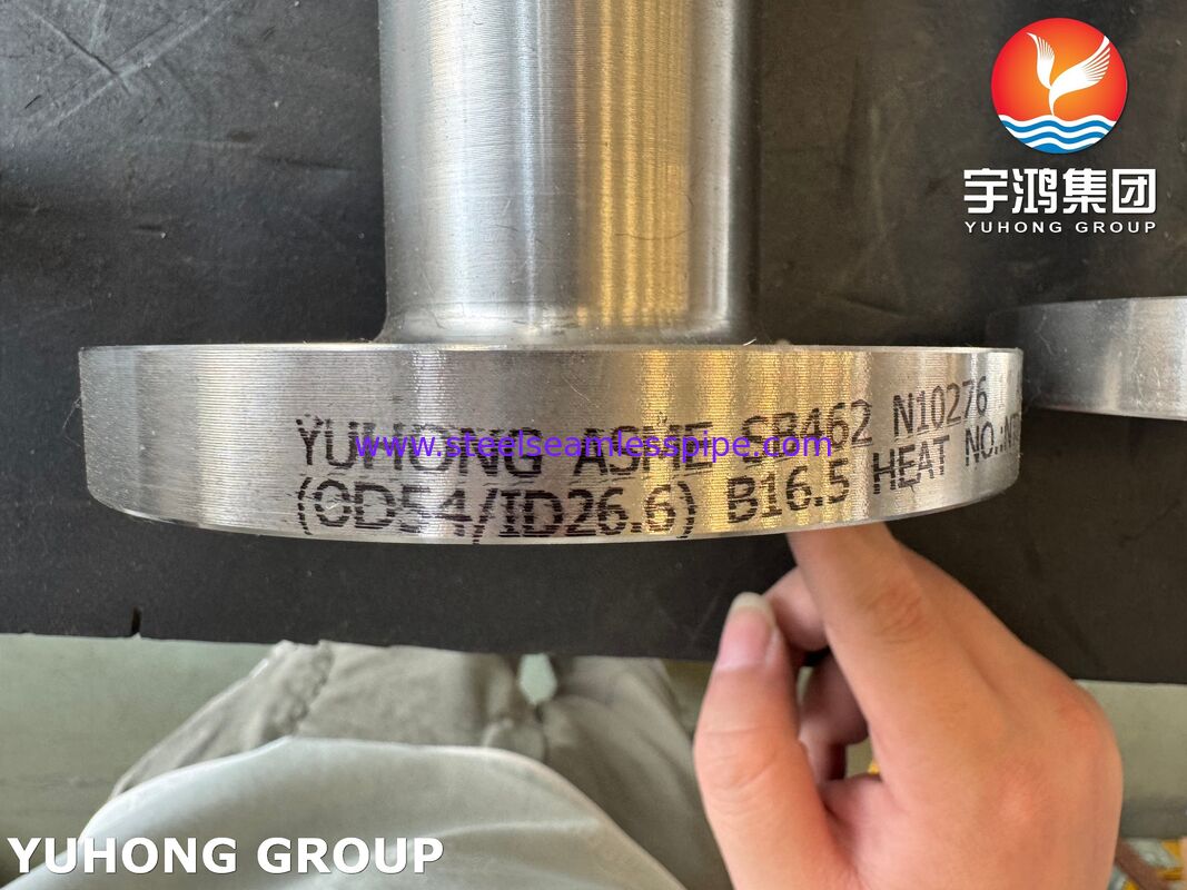 ASME SB462 UNS N10276 LWN 플랜지 ASME B16.5 Hastelloy C276 롱 용접 넥 플랜지