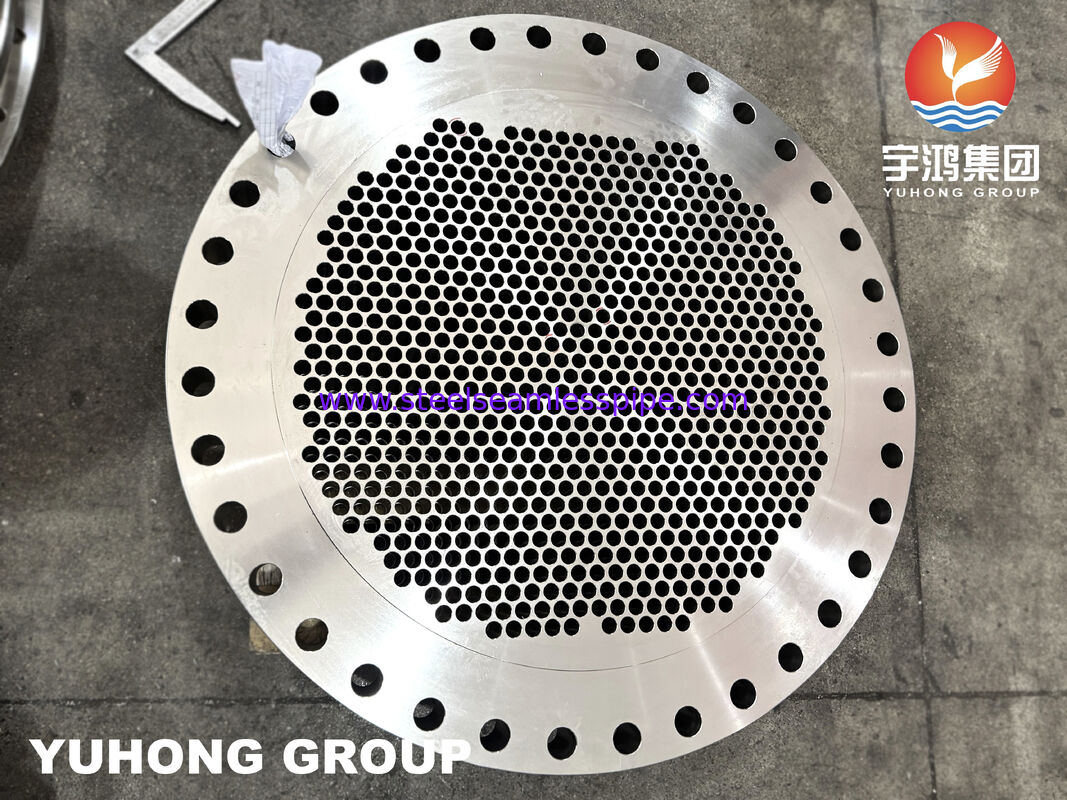 열교환기용 정밀 가공 튜브 구멍이 있는 ASTM A182 F316L 스테인리스강 단조 튜브시트