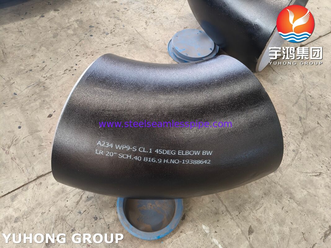 고온 보일러 및 배관 시스템용 ASTM A234 WP9 CL.1 합금강 엘보