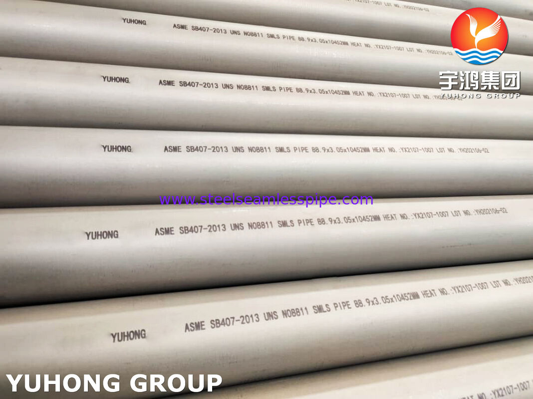 니켈 합금강 인발관 ASTM B407 UNS N08811 열교환기 가스 오일