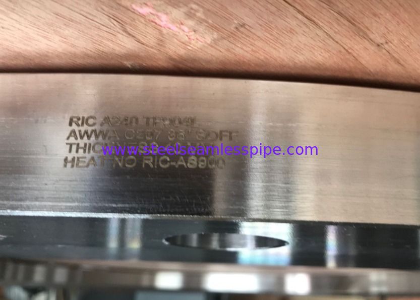 플랜지, FF 타입,  36 " 40 밀리미터 두꺼운 A182 F904L, 스테인레스 강 단조 플랜지를 밟고 미끄러져 넘어지세요