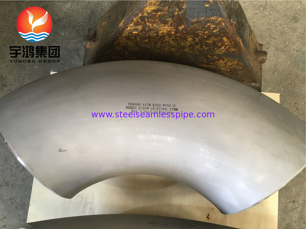 ASTM B366 Monel 400 / UNS N04400 팔꿈치 90도 니켈 합금 강철 부트웰드 부착