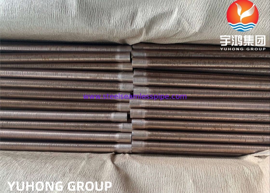 ASTM B111 CuNi 90/10 C70600 추출형 열 교환기 오일 냉각기용 낮은 핀 튜브