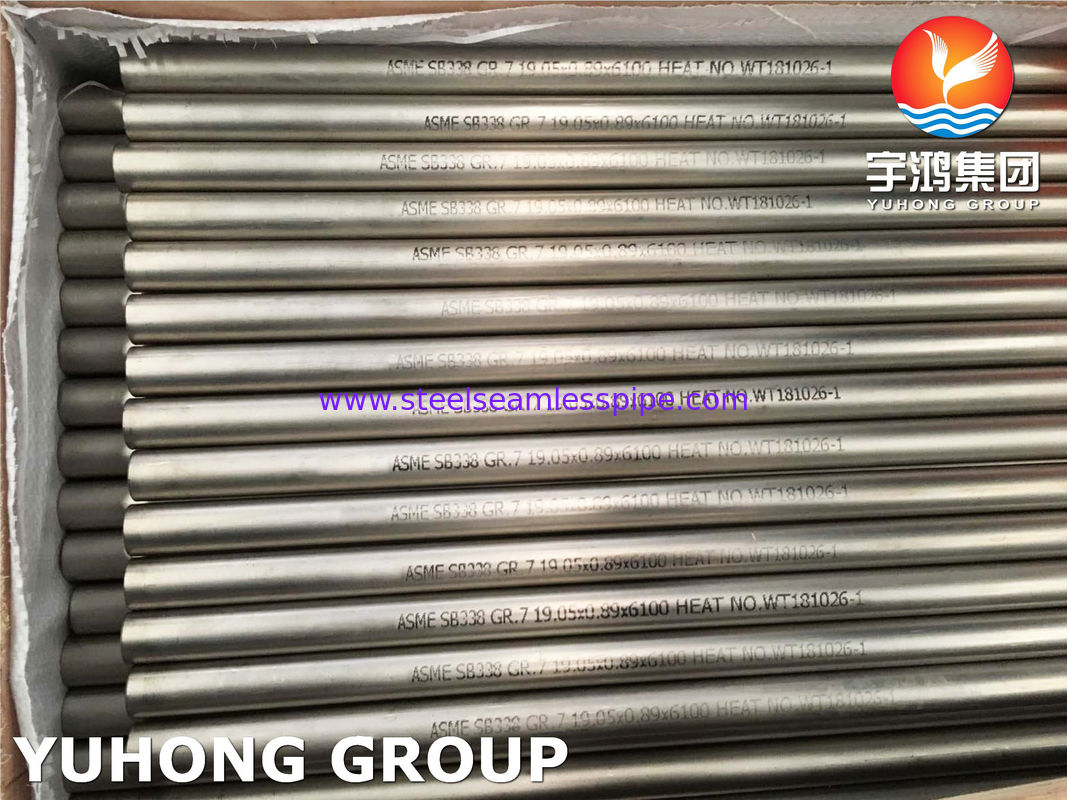 ASME SB338 7등급 티타늄 무縫管 UNS R52400 열 교환관