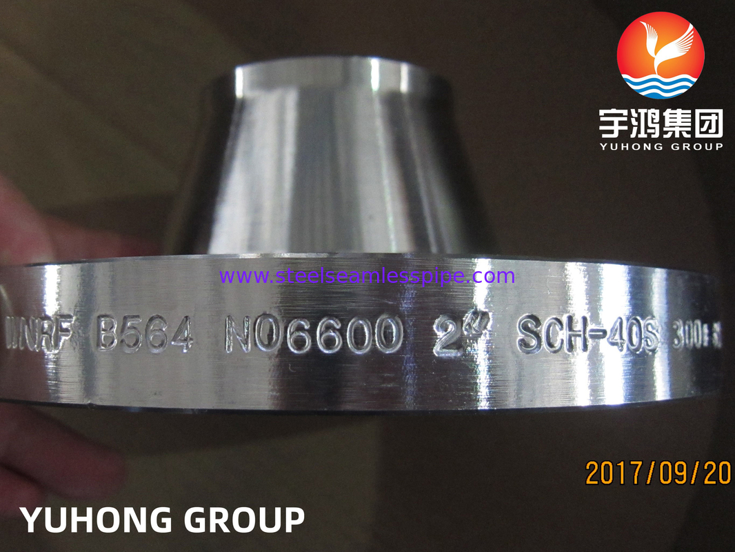 ASTM B564 인코넬 600 / UNS N06600 니켈 합금 강철 가조 용접 목 플랜지