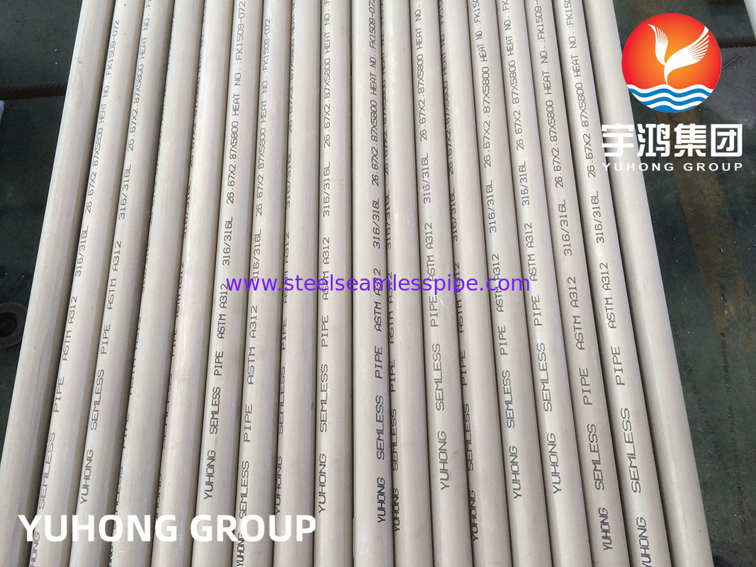 ASTM A312 TP316L 오스텐이틱 스테인리스 스틸 무선 파이프
