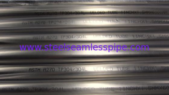 ASME SA270/ASTM A270 스테인리스는 관, 닦은, 보통 끝, TP304/304l S2 AAA cert를 용접했습니다. , ISO11850