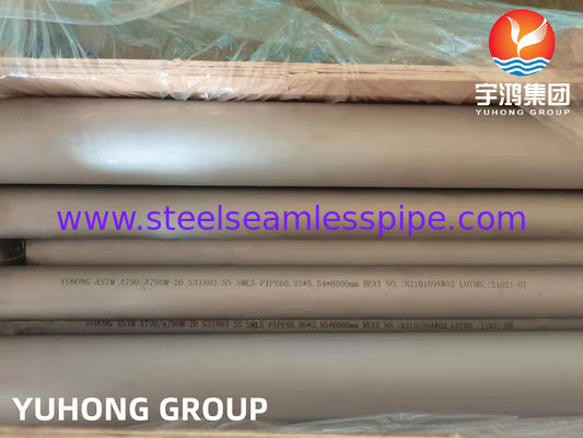 ASTM A790 UNS S32750(2507, 1.4410 ), 슈퍼 듀플렉스 스테인리스강 파이프, PREN>40