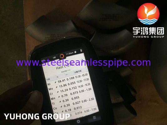 ASTM B366 UNS N10276 / 하스텔로이 C276 팔꿈치 하스텔로이 스틸 부트웰드 부착