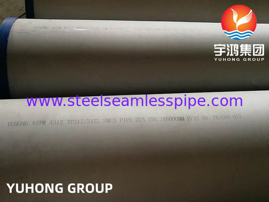 스테인레스 강 이음매 없는 관 ASTM / ASME A312 / SA312 TP317 TP317L 평범한 단부