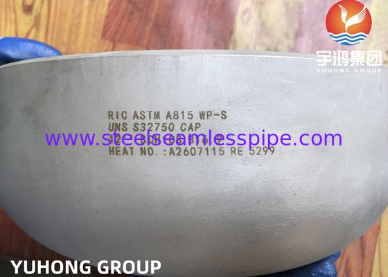 ASTM A815 맞댄 용접 이음쇠 UNS S32750/S32760 이음새가 없는 모자 DN100 SCH40S