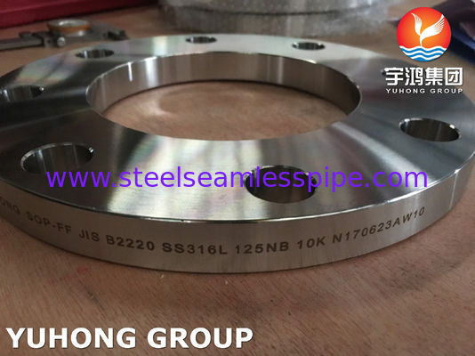조선소 JIS B2220 SOP-FF 플랜지 DIN2573 DIN2576 SOFF 플랜지 PN6 PN10 PN16를 위한 플랜지 F316L에 SLIP -- 15 일 납품