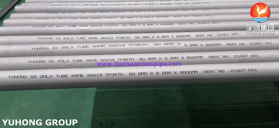 ASTM A213 TP347H 스테인레스 강 인발관 고온 응용