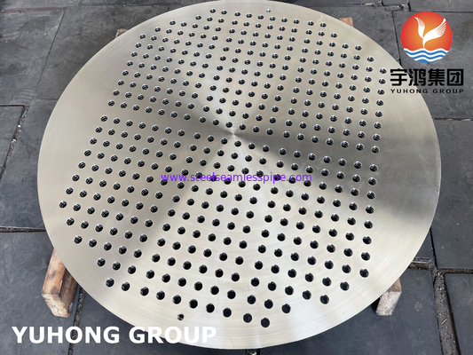 ASTM A182 F316L 스테인레스 강 튜브 시트 열 교환기 부분