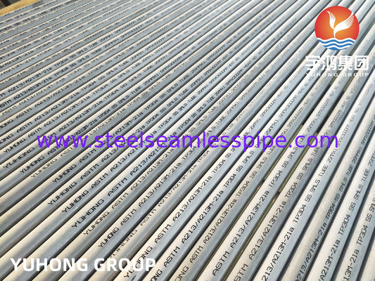 ASTM A213 TP304 스테인리스 스틸 무선 튜브, 열 교환기 및 보일러용으로 비닐화 및 연금화