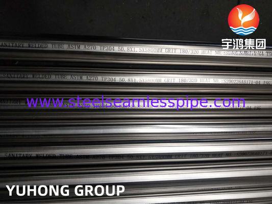 ASTM A270 TP304 위생 선명한 연금 스테인레스 스틸 용접 파이프