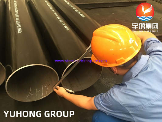 ASTM A106 Gr. 비 탄소강 이음매 없는 관 검정색 오일 서피스
