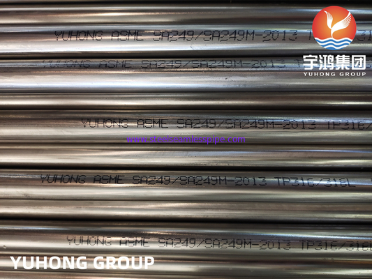 Tubería de acero inoxidable C/C A249 TP304 TP316L 열 교환기 콘덴서 공기 냉각기 100% ET / HT / UT