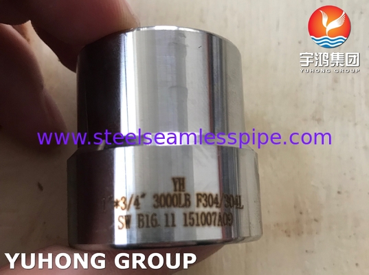 ASTM A182 F304 삽입물 소켓 용접 체결 B16.11 석유 가스관 화학 시멘트