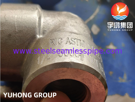 ASTM A182 F53 안출되 팔꿈치 90 deg NPT 3000# 1/2 내지 4 ASME B16.11