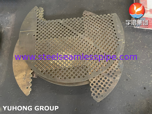 ASME SB171 C71500 횡단 바프, 길쭉한 바프, 열 교환기 응용을위한 막판